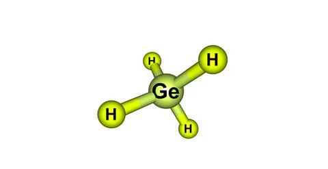 Germane molecular structure isolated on white Stock Illustration