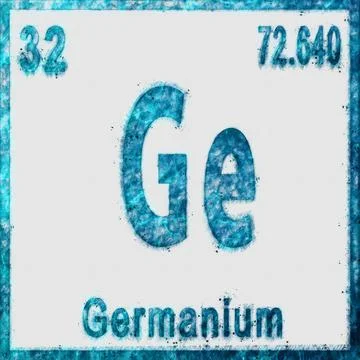Germanium Chemical Element Blue on White Stock Illustration