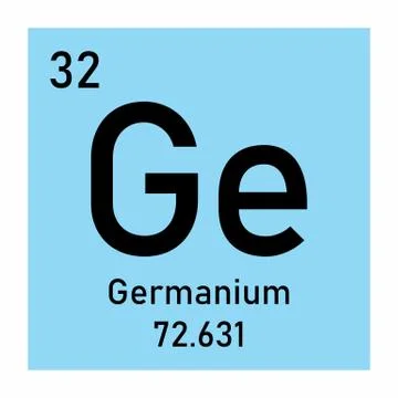 Germanium chemical element Illustrazione stock