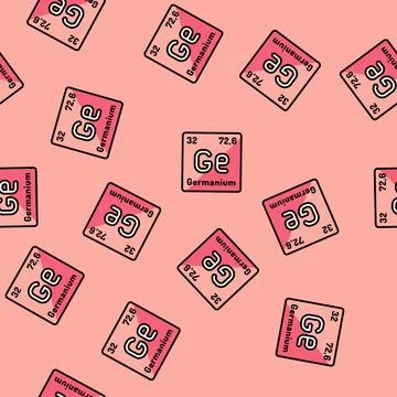 Germanium chemical element vector seamless pattern Stock Illustration