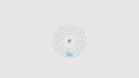 Germanium Ge Bohr Atom Model Clean No Text Animation Video Overlay Alpha 4K Видео 339370087