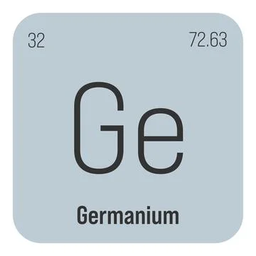 Germanium, Ge, periodic table element Stock Illustration
