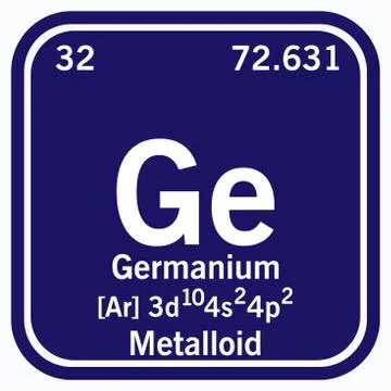 Germanium Periodic Table of the Elements Vector illustration eps 10 스톡 일러스트