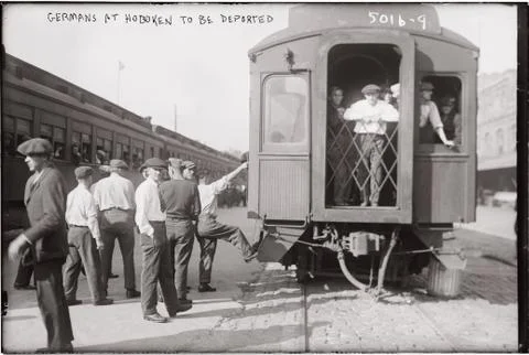 Germans being deported during World War I Stock Photos