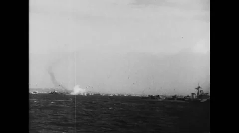 Germans bombing on allied defence Stock Footage 44574672