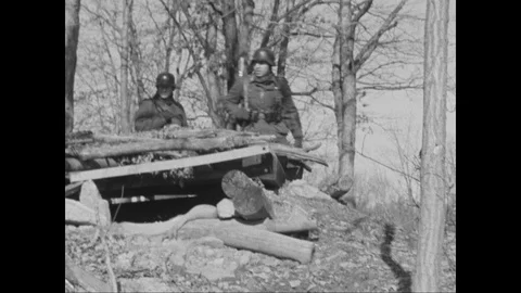 Germans Guarding a Bunker Vídeos de archivo 125170508