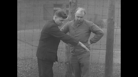 Germans interviewed in POW camp Stock Footage 103379175