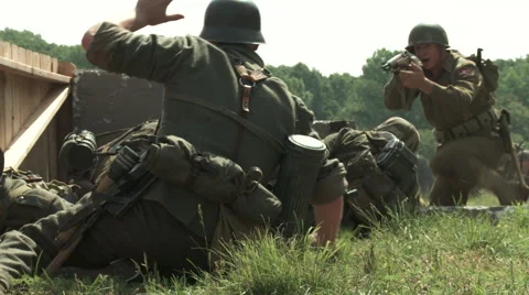 Germans surrender to Americans WW2 Stock Footage 42859853