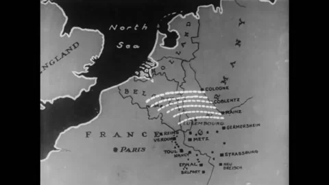 GERMANY - 1910s - German commanders are seen and a map of Europe is shown. Stock Footage 327735887
