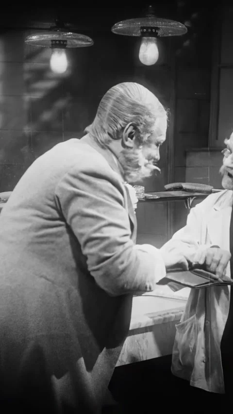 GERMANY - 1924 - in this silent comedy, the rich friend of a restroom attendant Stock Footage 339808745