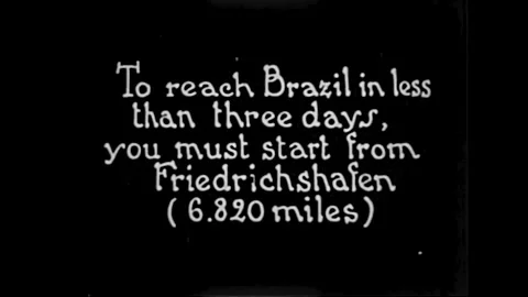 GERMANY - 1930 - The course of the Graf Zeppelin airship from Germany to Brazil Stock Footage 277282304