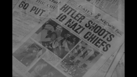 GERMANY - 1936 - in this documentary, newspapers report on countless executions Stock Footage 337948588