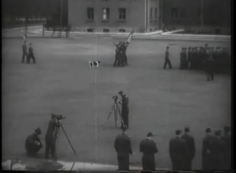 GERMANY - 1948: Army Day parade - Film Crews Record Army Day Stock Footage 343850195