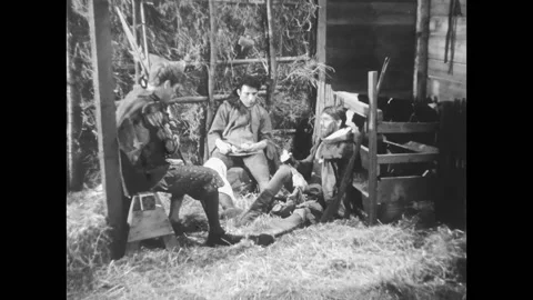 GERMANY - 1961 - A peasant conscript expresses his pessimism towards the Thirty Stock Footage 323224284