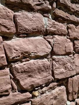 Germany 2026 Stone wall static, in outdoor, with stones, mortar, from a clo.. Stock Photos