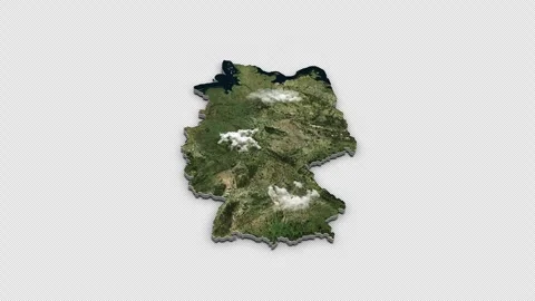 Germany 3D Country Map Animation Transparent Alpha Stock Footage 278005754