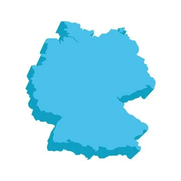 Germany - 3D map country Stock-Illustration