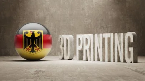 Germany.  3d Printing Concept Illustrazione stock
