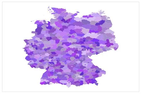 Germany Administrative area vector map illustration Stock Illustration