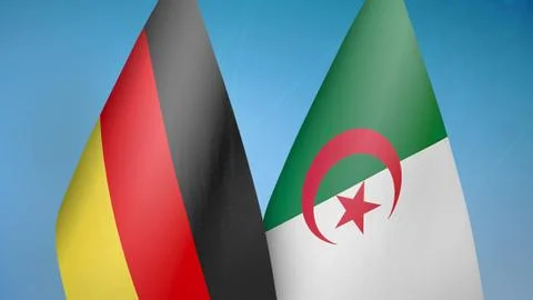 Germany and Algeria two flags Stock Illustration