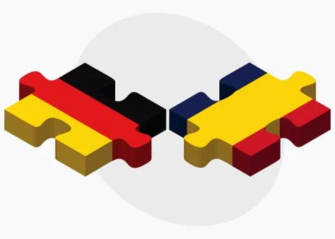 Germany and Chad Flags Stock Illustration