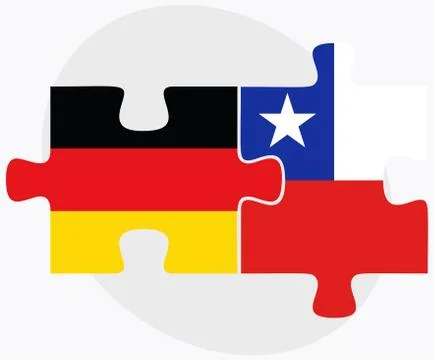 Germany and Chile Flags Illustrazione stock
