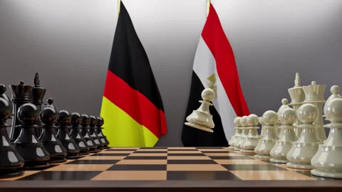 Germany And Egypt Negotiation Chess Board Vidéo 314786849