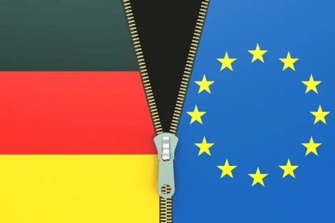 Germany and EU, relation concept. 3D rendering Stock Illustration