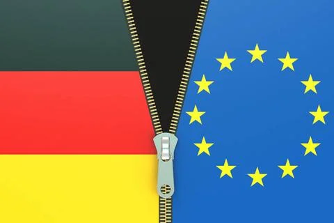 Germany and EU, relation concept. 3D rendering Germany and EU, relation co... Stock Photos