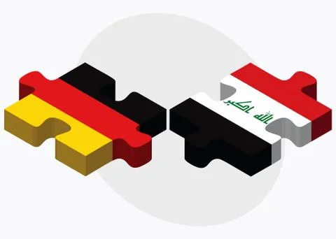 Germany and Iraq Flags Stock Illustration