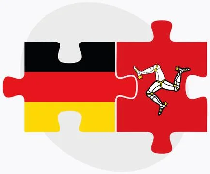 Germany and Isle of Man Flags Stock Illustration