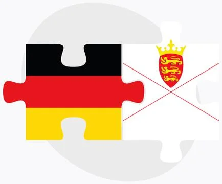 Germany and Jersey Flags Stock Illustration