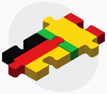 Germany and Mali Flags Stock Illustration
