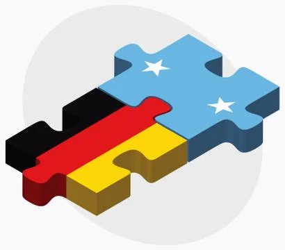 Germany and Micronesia Flags Stock Illustration