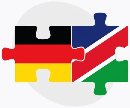 Germany and Namibia Flags Stock Illustration