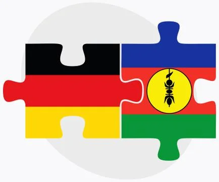Germany and New Caledonia Flags Stock Illustration