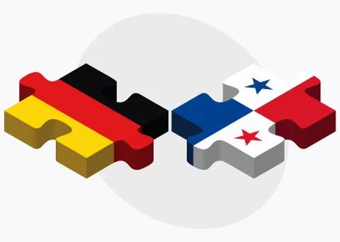 Germany and Panama Flags Illustrazione stock