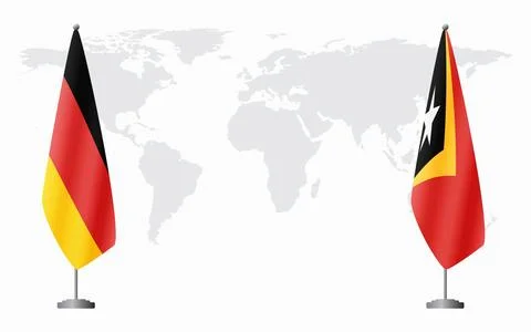Germany and Timor-Leste flags for official meeting Stock Illustration