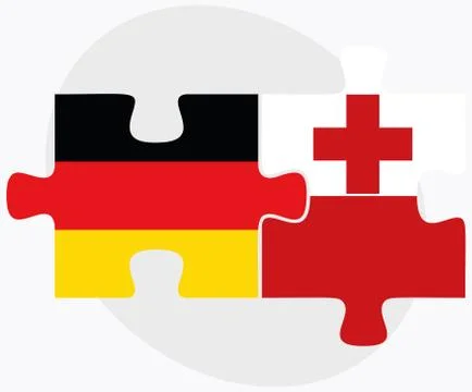 Germany and Tonga Flags Illustrazione stock