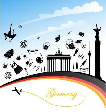 Germany background Stockillustratie