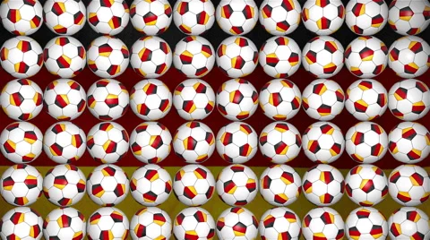 Germany ball rows on flag Stock Footage 42211209