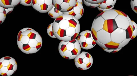 Germany balls falling on black background 스톡 동영상 42211220
