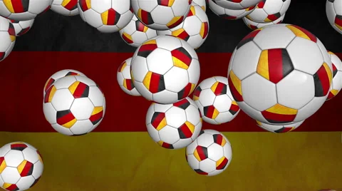 Germany balls falling on flag background 스톡 동영상 42211415