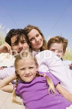 Germany, Baltic sea, Family portrait, close-up Stock-Fotos