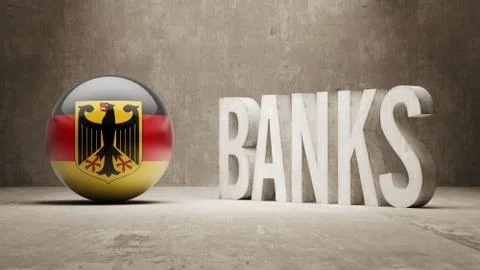 Germany. Banks  Concept Stock Illustration
