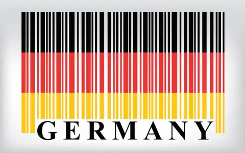Germany barcode flag, vector Stock Illustration