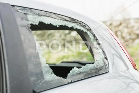 Germany, Bavaria, Accident Damaged Car