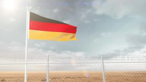 Germany behind barbed wire. Emigration and Immigration. Video stock 297390397