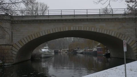 Germany, Berlin, bridge, panoramic, January 8, 2017 35 Stock Footage 71752247