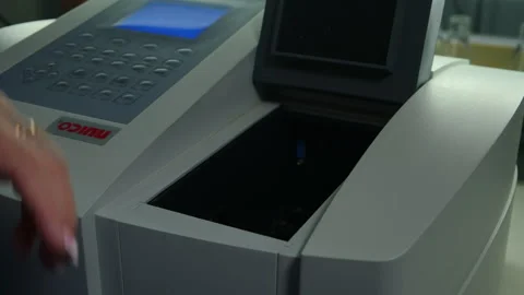 Germany - Berlin, May 15, 2023: A working printer. Clip. A special machine is Stock Footage 242480797
